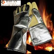 Găng tay Amiang chống cháy tráng bạc